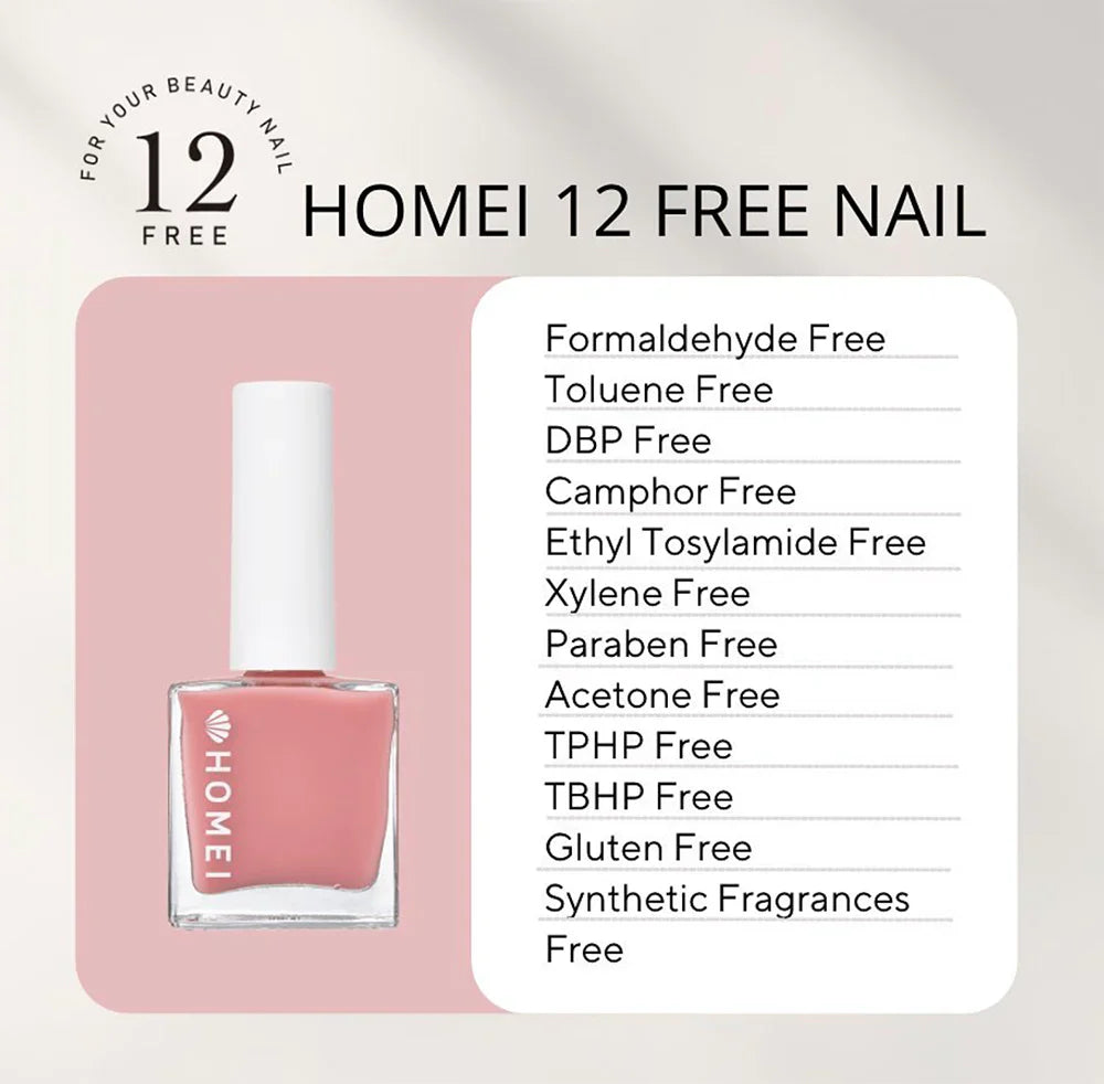 HOMEI 12 Free Nail Hardener Old Rose