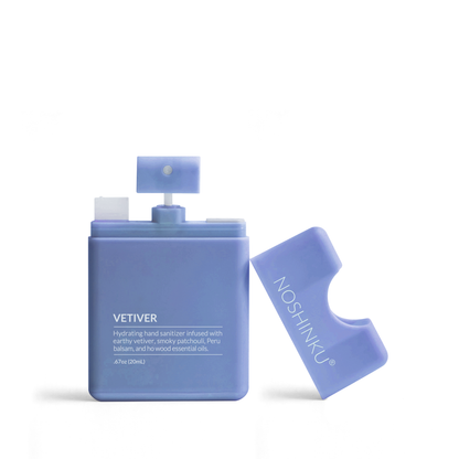 Noshinku Refillable Vetiver Patchouli Hydrating Pocket Hand Sanitizer